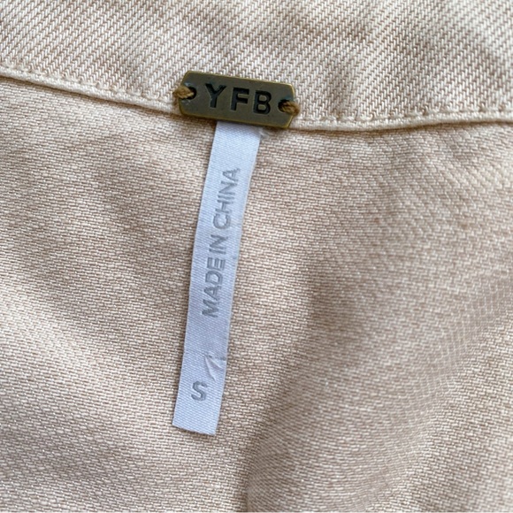 🐚 YOUNG FABULOUS & BROKE OATMEAL VOLUMINOUS LONG SLEEVE WRAP AROUND MINI DRESS! - Picture 9 of 16